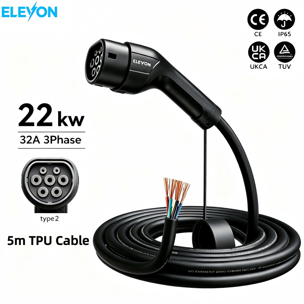 Carregador ELEVON EV Tipo 2 Fê - Ev Charger Type 2 22Kw 32A 3 Phase avaliação e preço