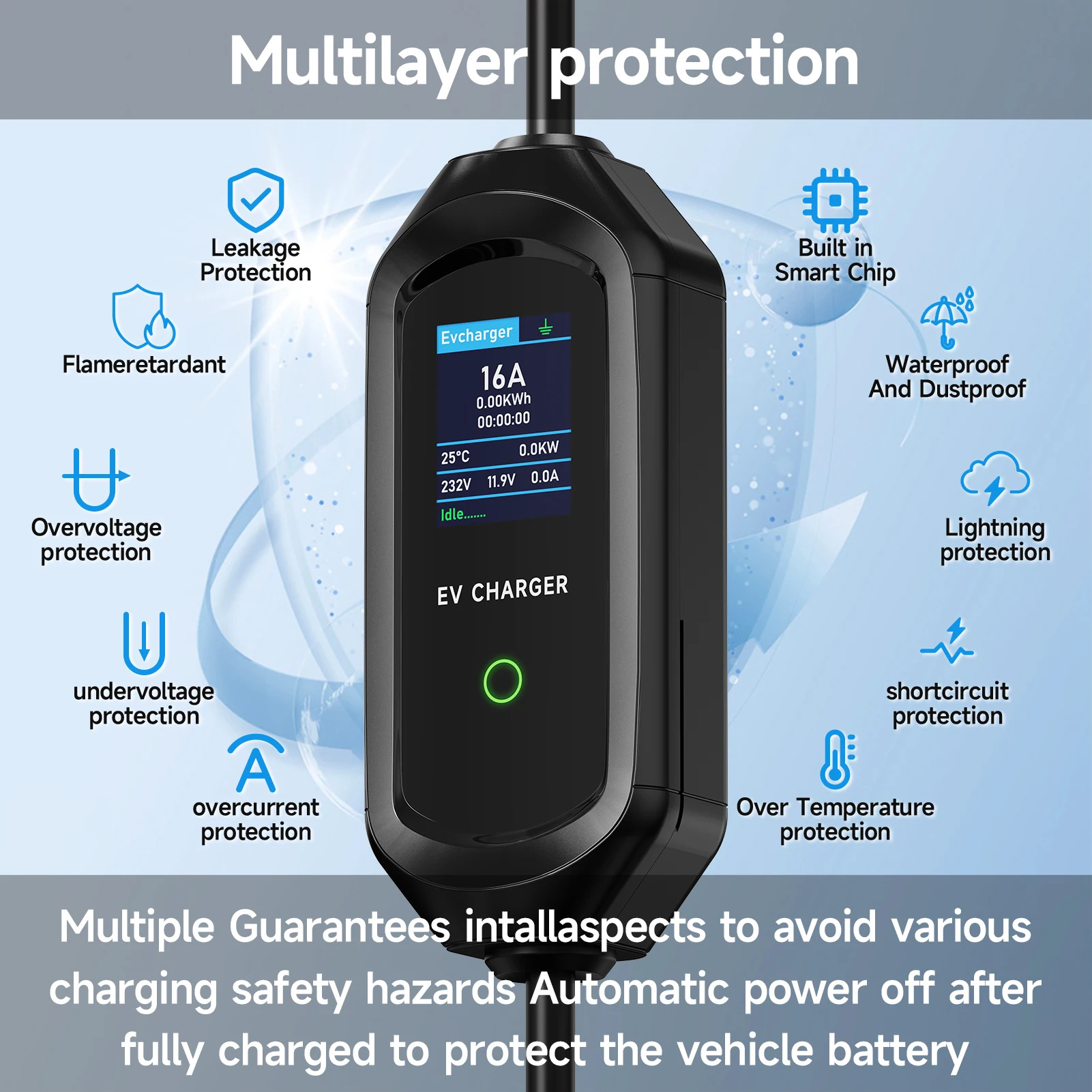 Carregador Portátil para Veícu - Type 2 Portable Ev Charger 11Kw Cee avaliação e preço