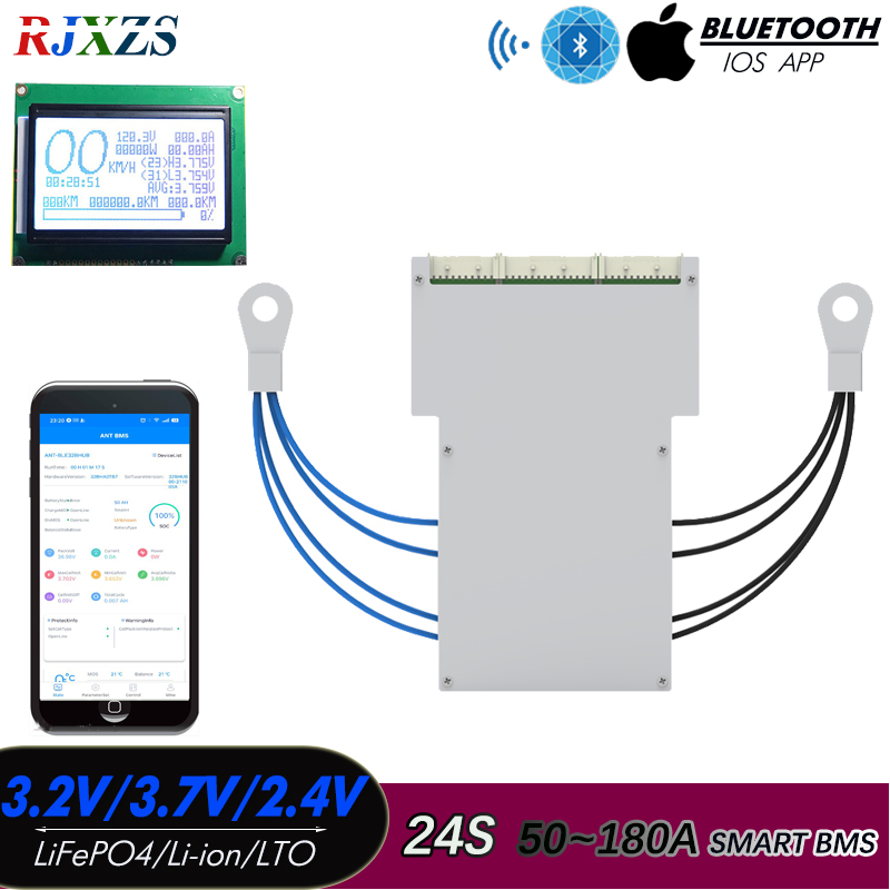 8S a 20S 22S 24S SMART Ant BMS - Smart Bms 24S 200A Bluetooth Lifepo4 avaliação e preço