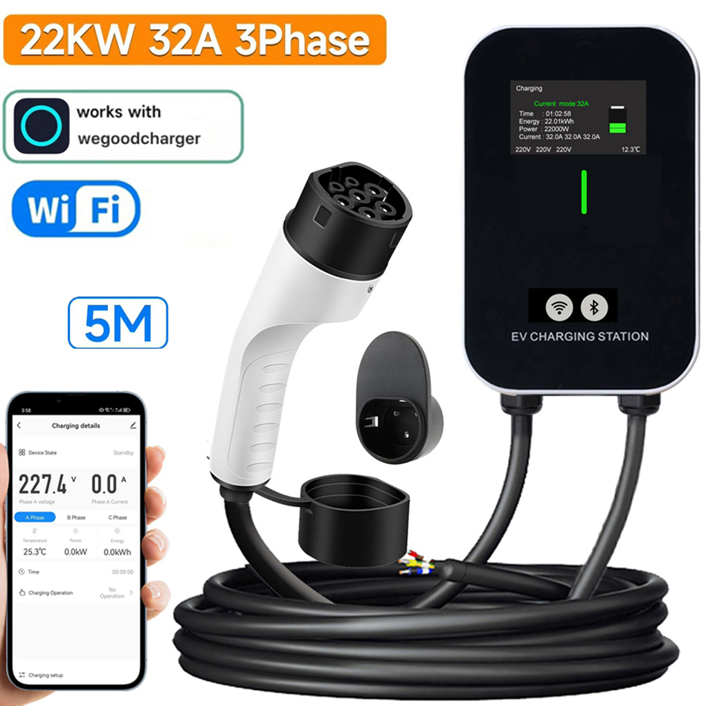 TYPE-2 Wallbox EV Carregador 7 - Ev Charger Type 2 22Kw 32A 3 Phase avaliação e preço