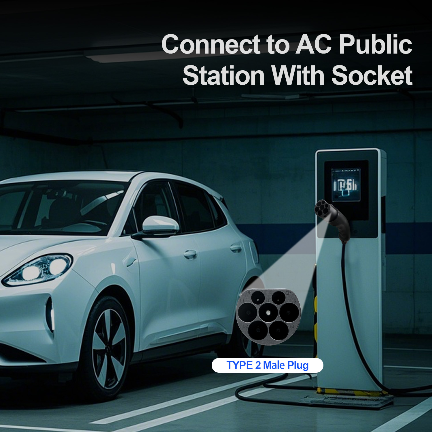 Kolanky tipo 2 macho ev plug 1 - Ev Charger Type 2 22Kw 32A 3 Phase avaliação e preço
